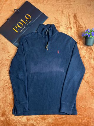 Polo Ralph Lauren Sudadera Azul Media Cremallera