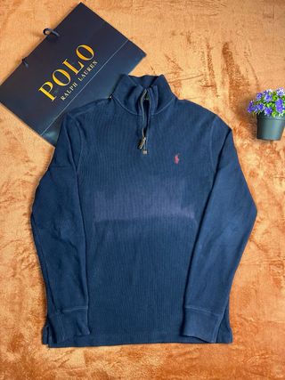 Polo Ralph Lauren Sudadera Azul Media Cremallera