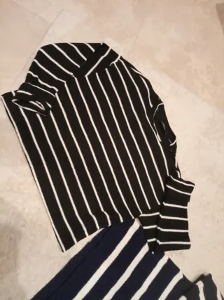 Lote 2 jerseys Stradivarius rayas