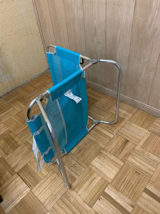 Silla Playa Plegable Azul