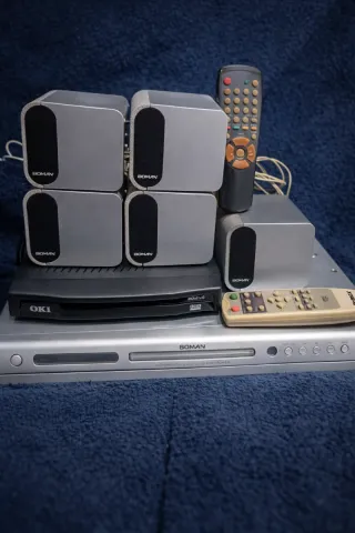 Reproductor DVD BOMAN + 5 altavoces + TDT regalo