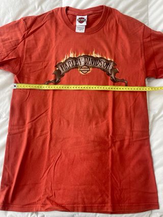 Camiseta Harley Davidson Chicago. Naranja Talla M