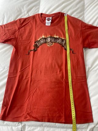 Camiseta Harley Davidson Chicago. Naranja Talla M