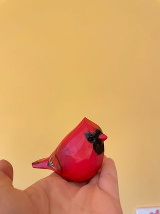 Pájaro cardenal angry birds de Madera 8x5cm