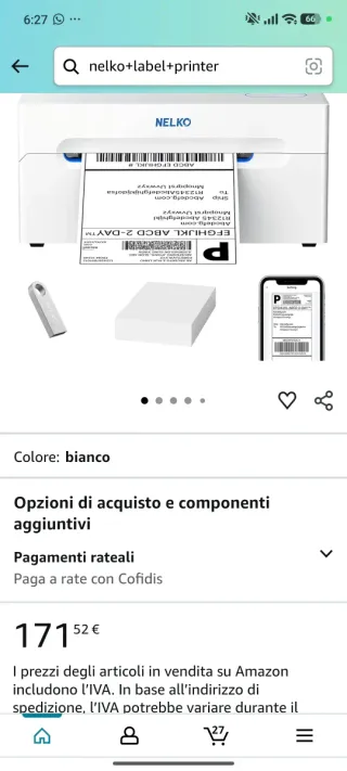 Stampante Termica Etichette Nelko Bluetooth