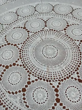 Tondo uncinetto fatto a mano diametro 170 cm