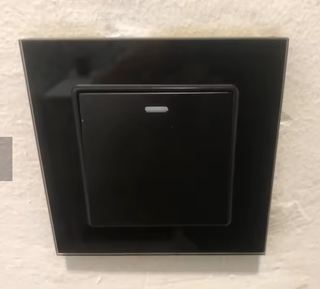 Pack 6 Interruptores Conmutados Negro Piano