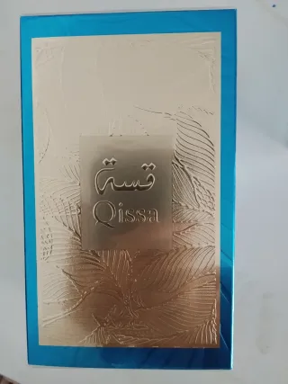 Perfume Árabe Qissa Azul y Dorado