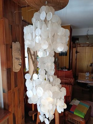 Lámpara colgante nacar vintage