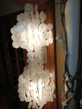 Lámpara colgante nacar vintage