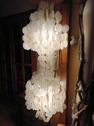 Lámpara colgante nacar vintage