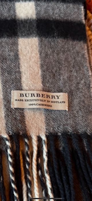 Sciarpa Burberry 100% Cashmere Beige/Nero