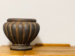 Antigua gran  copa francesa de hierro