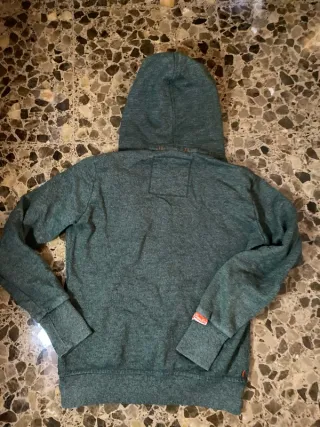 Superdry Sudadera Cremallera Verde