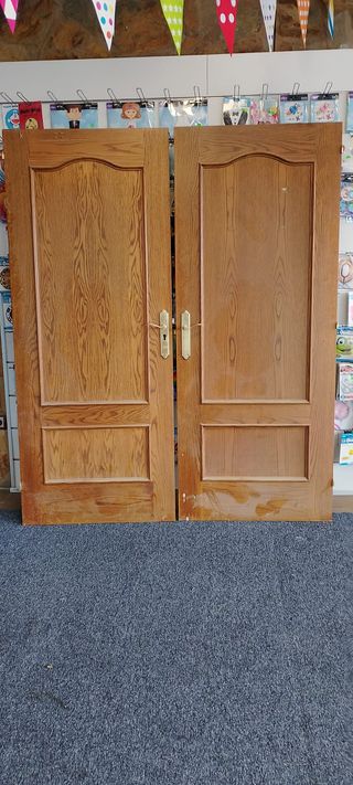 Pack 3 Puertas Madera Maciza