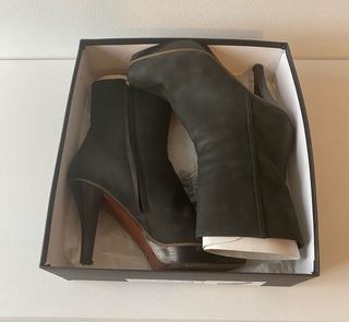 Botas Jil Sander pretas salto alto plataforma