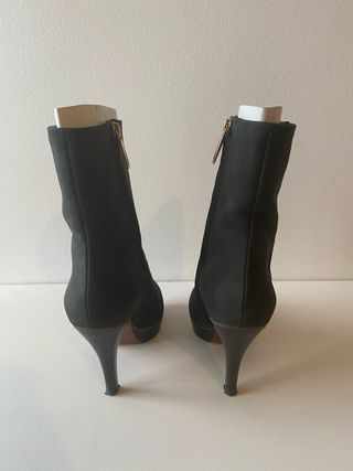 Botas Jil Sander pretas salto alto plataforma