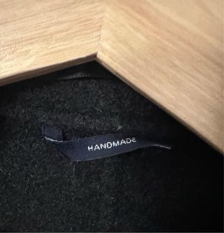 Abrigo Mango de lana gris oscuro