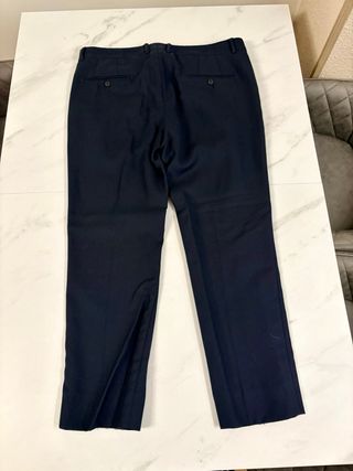 Traje lana virgen Caramelo azul