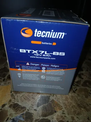Batería Tecnium BTX7L-BS 12V 6Ah Moto