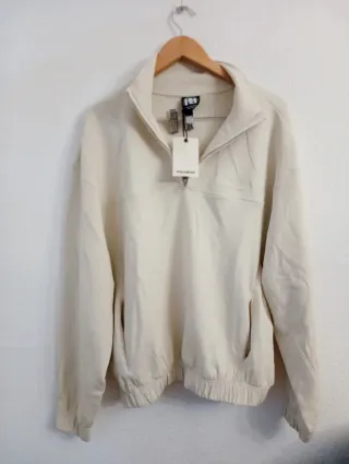 Sudadera Pull&Bear Oversize Beige Talla S