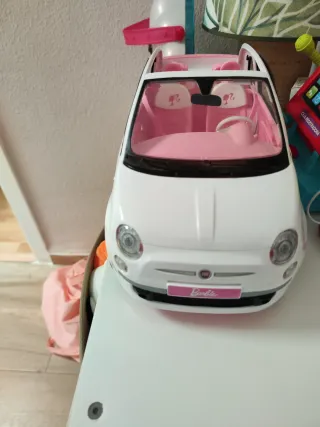 Coche de Juguete Rosa y Blanco