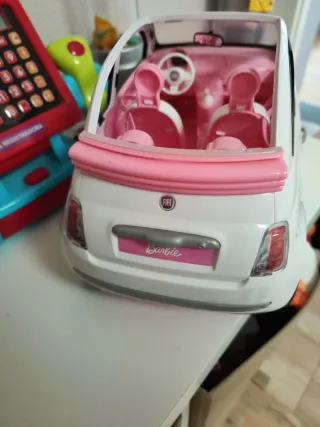 Coche de Juguete Rosa y Blanco