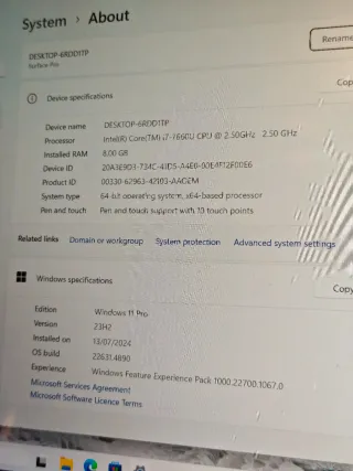 Microsoft Surface 256GB 1796