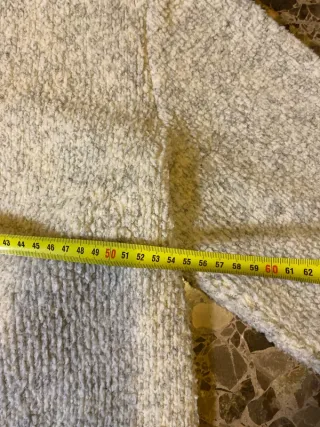 Jersey cardigan retro blanco y gris