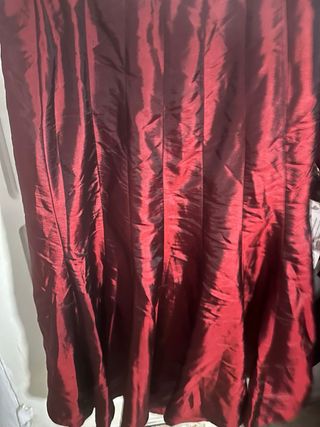 Traje de fiesta mujer rojo y dorado