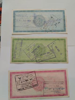 Cheques de Viajero Banco Nacional de Cuba