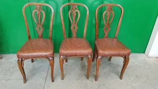 Juego de 3 sillas de salón