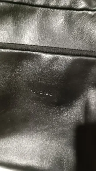 Bolso bandolera negro piel