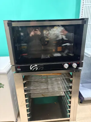 Horno y mesa acero inoxidable