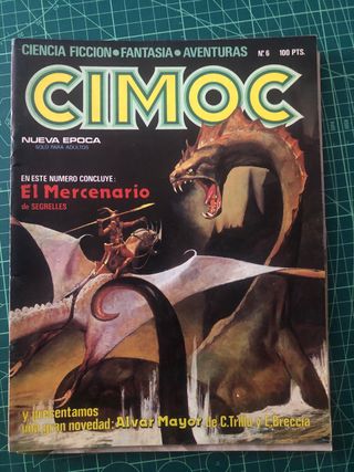 Lote 6+1 revistas CIMOC sci-fi fantasía NORMA 80’s