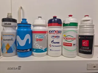 Bidones Ciclismo Garmin, Movistar, Katusha, Sojasu