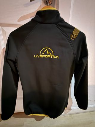 La Sportiva Sudadera Fleece Negra y Amarilla Talla