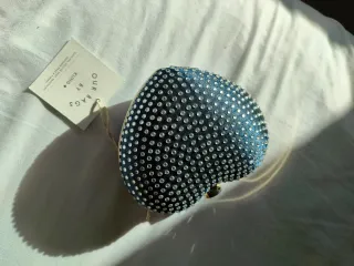 Bolso Corazón Lentejuelas Kling Azul/Plata