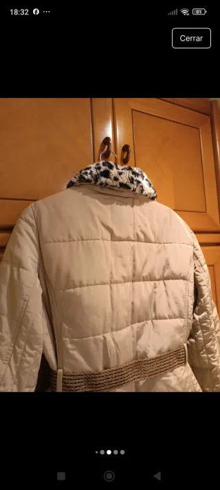 Parka acolchada beige XL