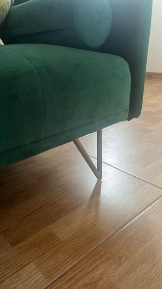 Sofá cama exclusivo - terciopelo verde