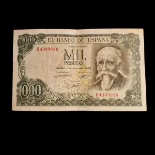 Billetes 1000 Pesetas 1971