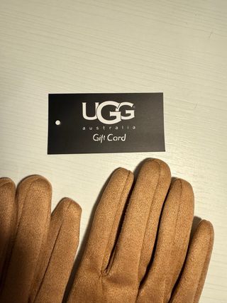 Guanti UGG marroni con pelliccia