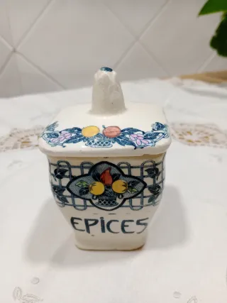 Set 6 Botes Cocina Cerámica Vintage