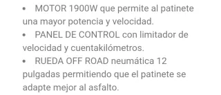 Patin Diablo 1900W con asiento