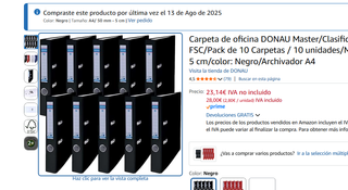 Carpeta DONAU Master 10uds Negra