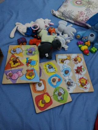 Lote Juguetes Niños: Puzzles y Peluches