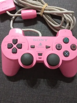 Mando DualShock 2 rosa para Ps2