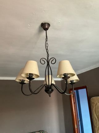 Lampara techo hierro forjado