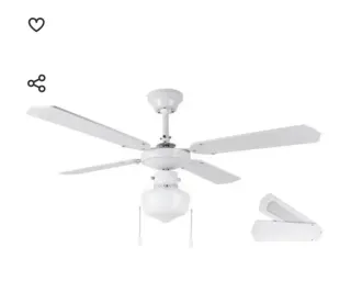 Ventilador de techo blanco