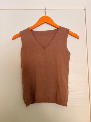 Gilet marrone chiaro